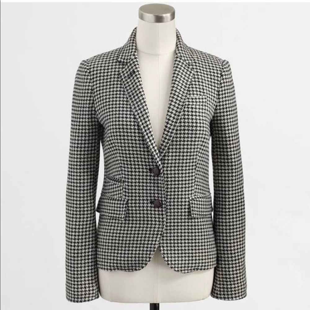 J Crew Factory Houndstooth Blazer Size 10